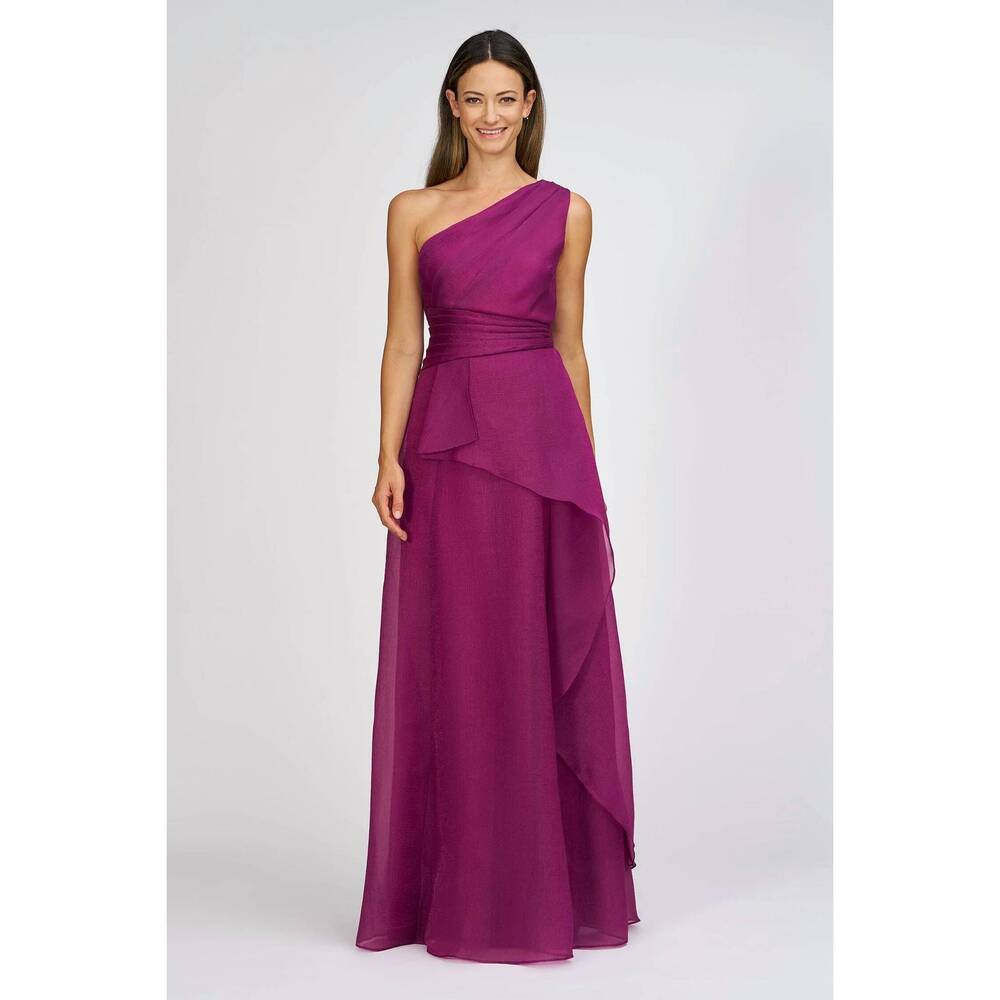 NEW JS COLLECTIONS seraphina organza gown in violet rose